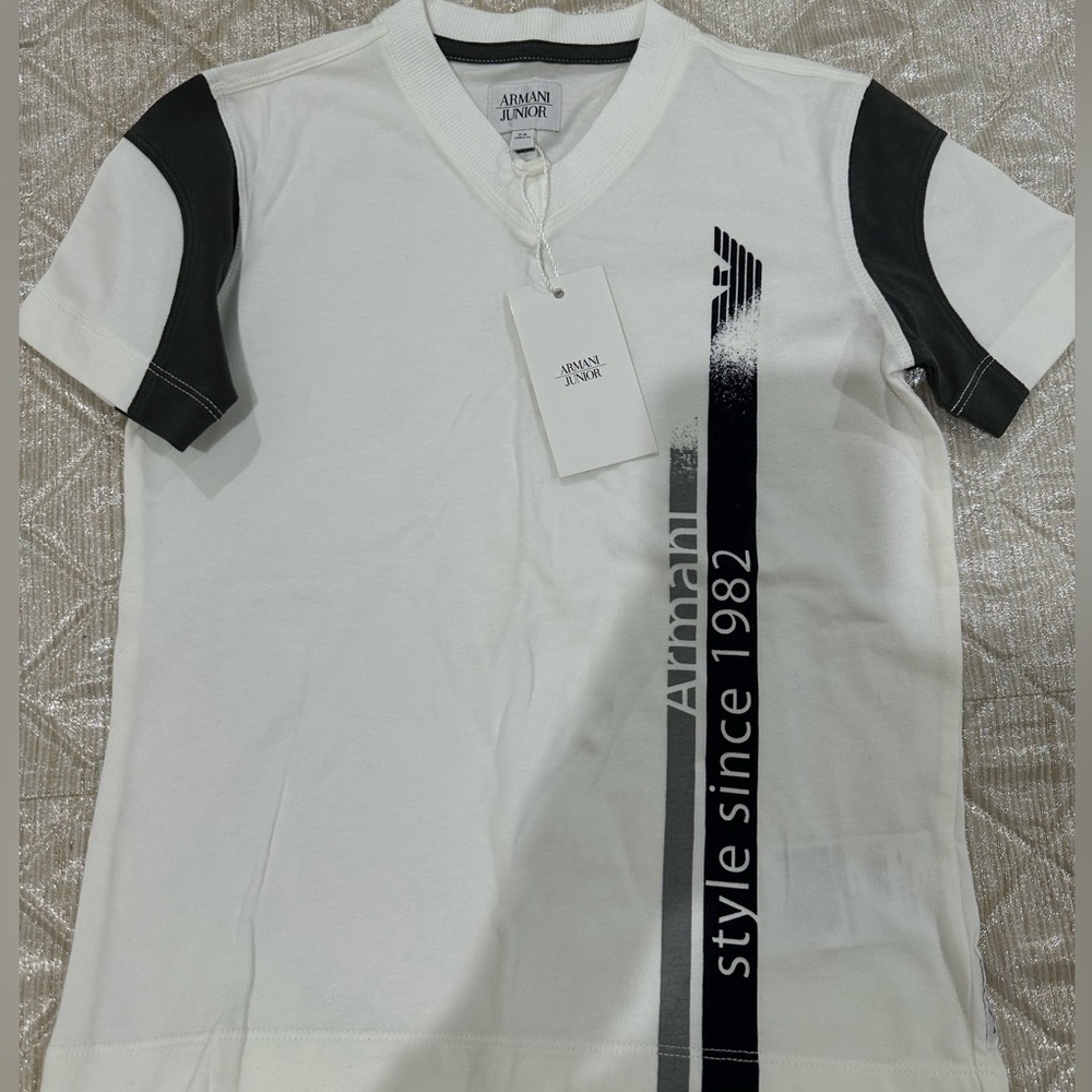 Armani Junior Boys White T-Shirt